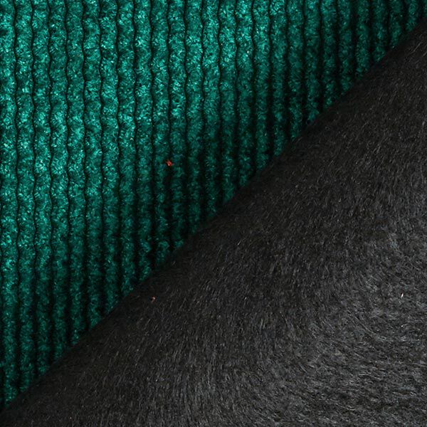 Polsterstoff Cordoptik Wellen – tannengrün | Reststück 50cm