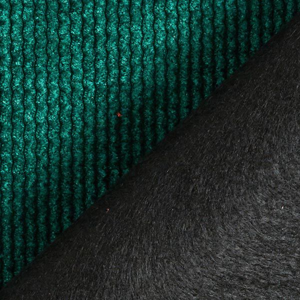 Polsterstoff Cordoptik Wellen – tannengrün | Reststück 50cm