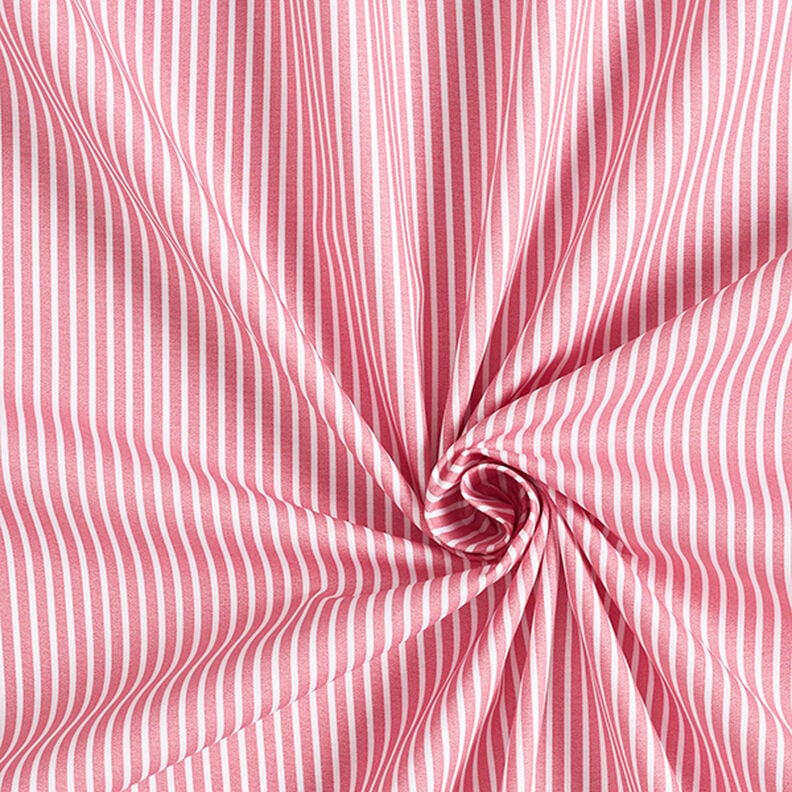 Baumwollpopeline Streifen – rosa/weiss,  image number 3