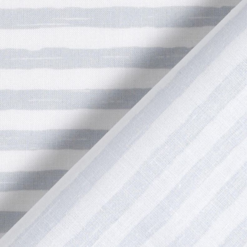 Baumwollstoff Cretonne legere Streifen – hellgrau/weiss, image number 4