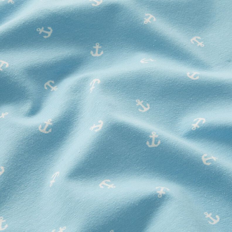 Baumwolljersey kleine Anker Digitaldruck – hellblau,  image number 2