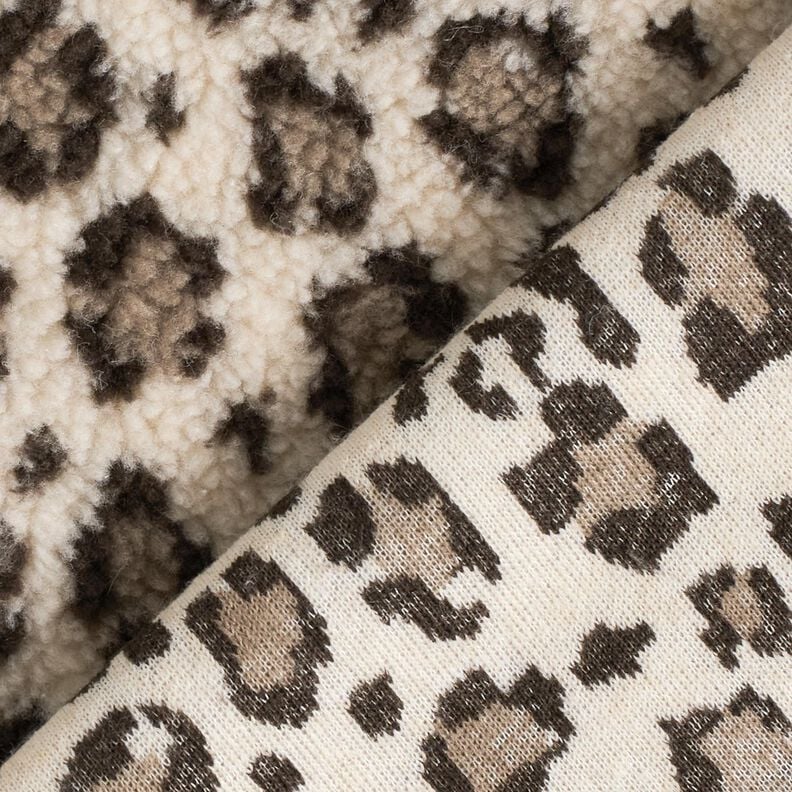 Teddyplüsch Leoprint – hellbeige/düne,  image number 4