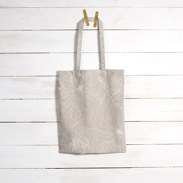 Outdoorstoff Canvas filigrane Blätter – beige, image number 10
