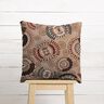 Dekostoff Jacquard elegantes Mandala – dunkeltaupe/burgunder,  thumbnail number 6