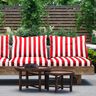 Outdoorstoff Canvas Blockstreifen – rot/elfenbein,  thumbnail number 6