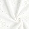 Musselin/ Doppel-Krinkel Gewebe Lochstickerei Blumen – weiss,  thumbnail number 3