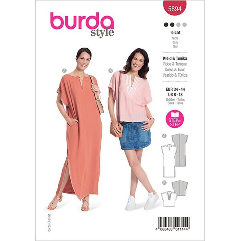 Kleid / Tunika  | Burda 5894 | 34-44,  image number 1
