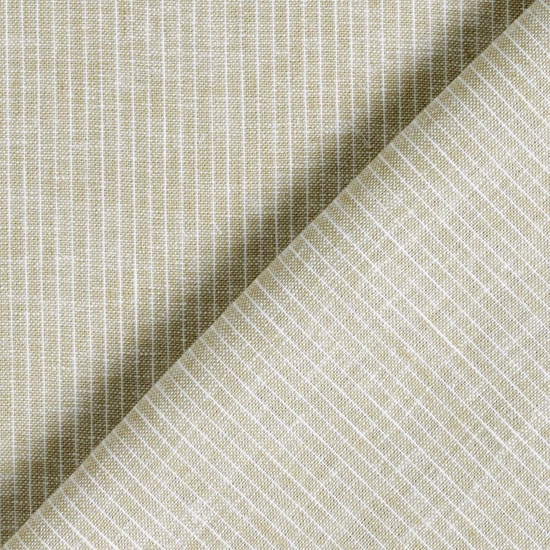 Leinen-Baumwoll-Mix schmale Streifen – dunkelbeige/weiss, image number 4