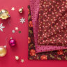Baumwollstoff Popeline klassische Rosen – dunkelrot/gold,  thumbnail number 5
