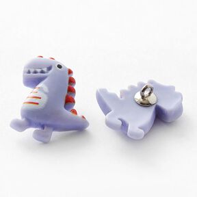 Ösenknopf Dino [ Ø20 mm ] – lila/rot, 