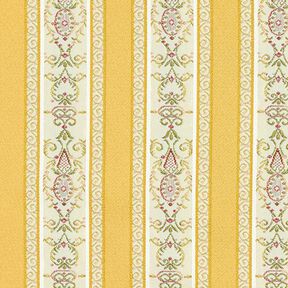 Möbelstoff Jacquard Biedermeier Streifen – creme/gelb, 