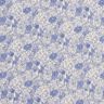 Musselin/ Doppel-Krinkel Gewebe blaue Blümchen – weiss/brilliantblau,  thumbnail number 1