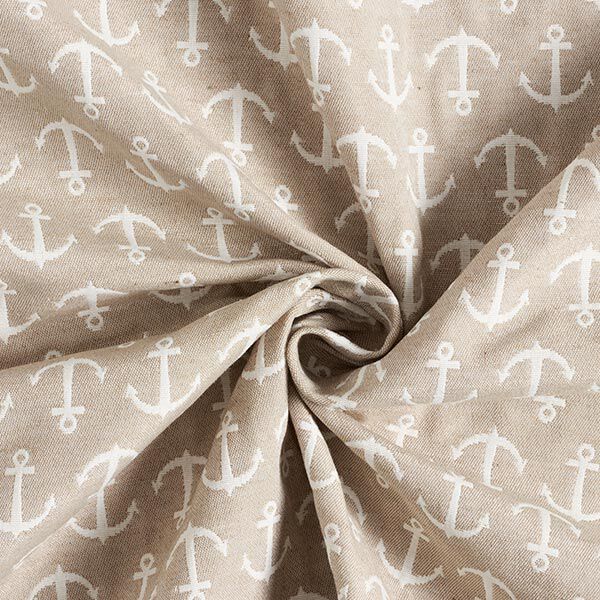 Dekostoff Jacquard Anker – hellbeige/sand, image number 3