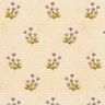 Dekostoff Baumwollköper Blumen und Schrift – beige,  thumbnail number 1