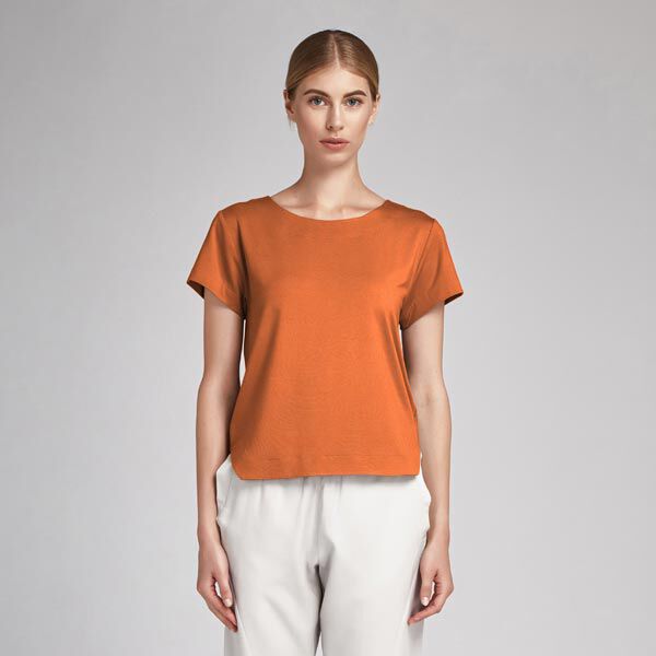 Baumwollpopeline Uni – orange | Reststück 50cm