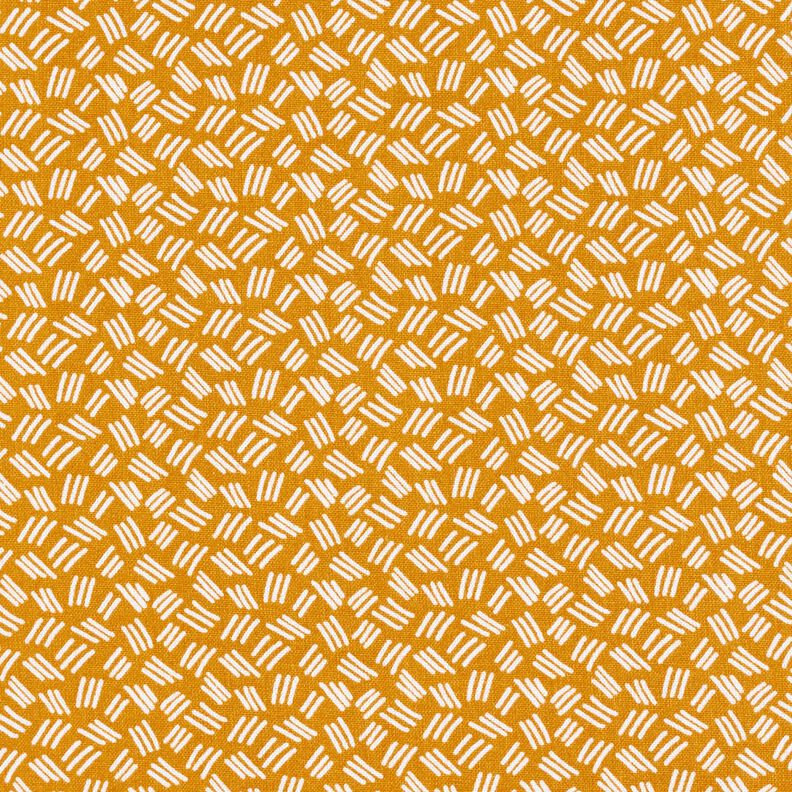 Baumwollstoff Cretonne kleine Striche – currygelb, image number 1