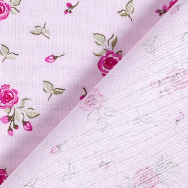 Baumwollpopeline kleine Röschen – rosa, image number 4