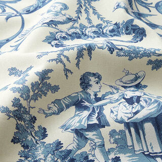 Dekostoff Canvas Paar Romantik 280 cm – blau, 