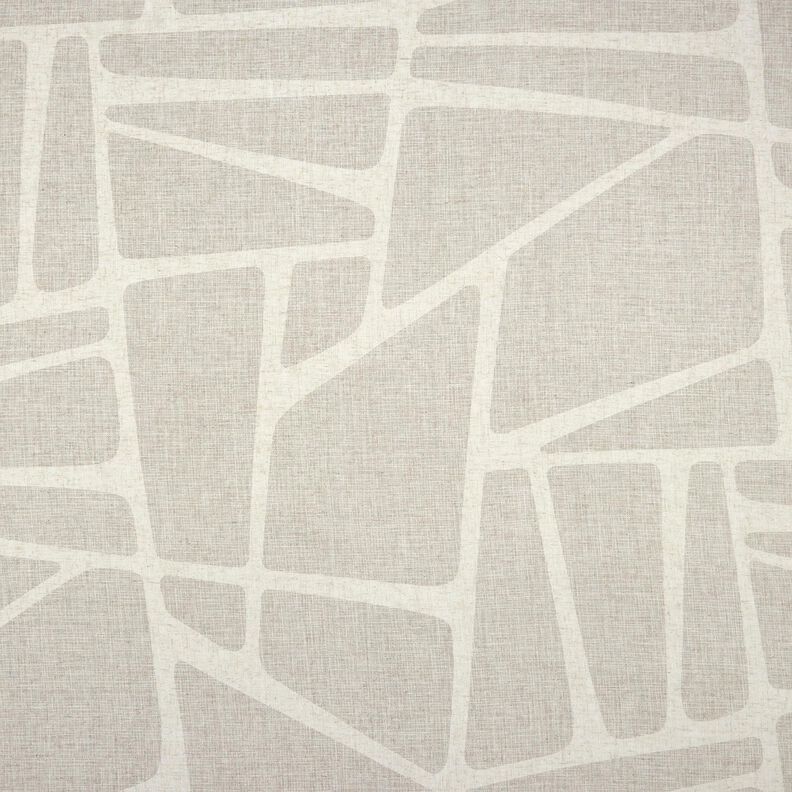 Gardinenstoff Leinen-Mix Formen  – helltaupe/natur,  image number 1