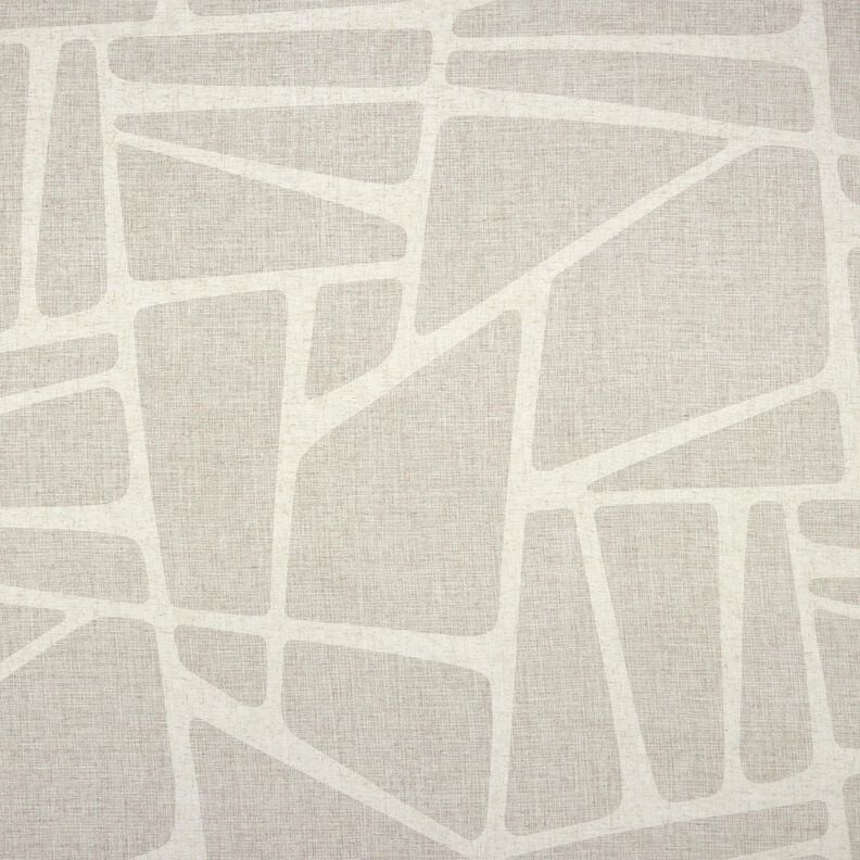 Gardinenstoff Leinen-Mix Formen – helltaupe/natur, image number 1