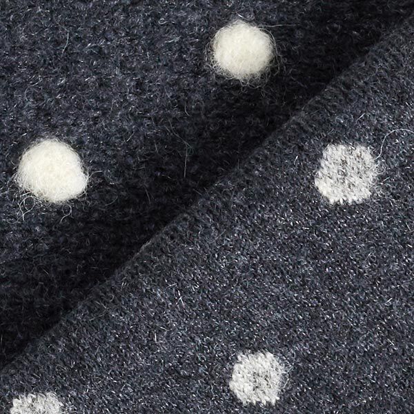 Woll-Mix Walkstoff Punkte – grau/wollweiss, image number 3