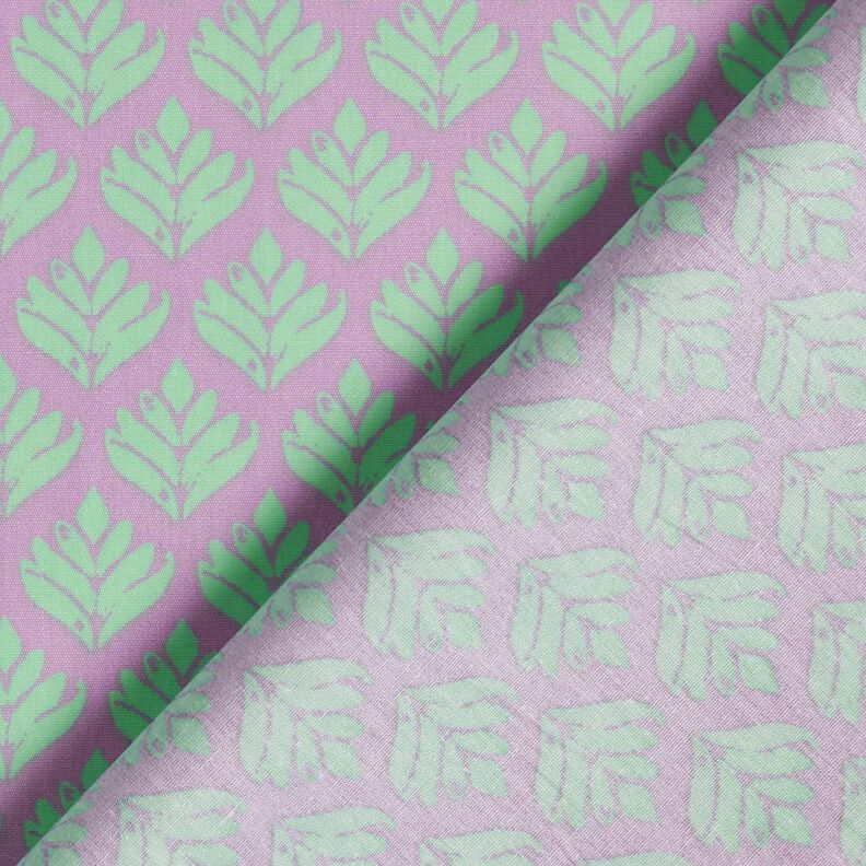 Beschichtete Baumwolle abstrakte Fächer – pastellviolett/mint,  image number 4