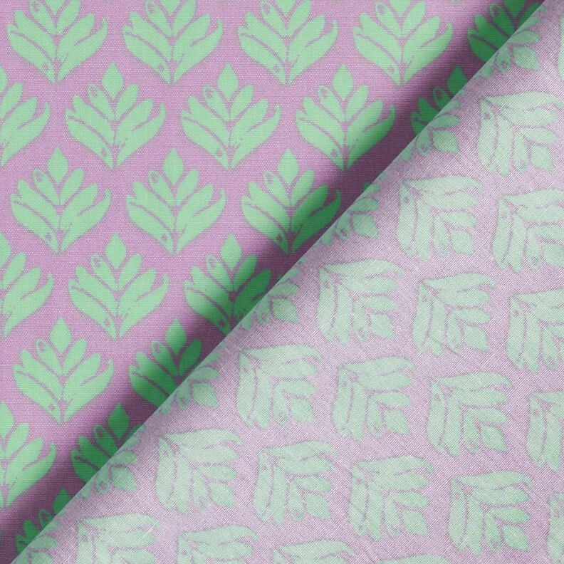 Beschichtete Baumwolle abstrakte Fächer – pastellviolett/mint, image number 4
