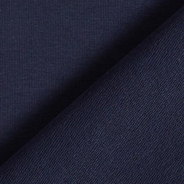 GOTS French Terry Sommersweat | Tula – marineblau | Reststück 70cm