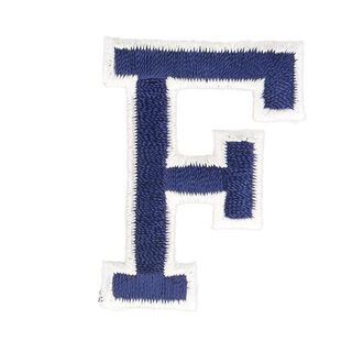 Applikation Buchstabe F [ Höhe: 4,6 cm ] – marineblau, 
