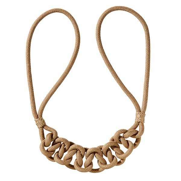 Raffhalter mit Zierknoten [80cm] – dunkelbeige | Gerster,  image number 1