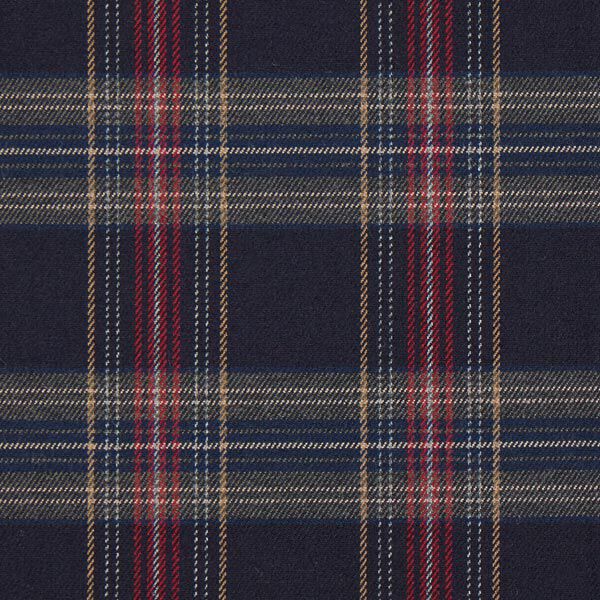 Schottenkaro Stretch – navy/rot | Reststück 100cm