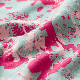 GOTS Baumwolljersey Rainfarn | Tula – pastellgrün/rosa, 