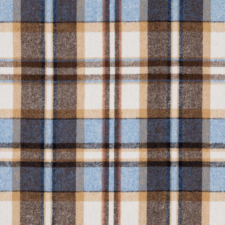 Mantelflanell Karo | Katia Fabrics – königsblau/schwarzbraun, image number 1