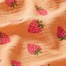 Musselin/ Doppel-Krinkel Gewebe Erdbeeren – apricot,  thumbnail number 2