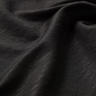 Feinstrick Viskose Leinenlook – schwarz, 