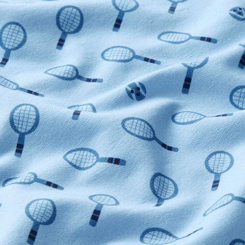 French Terry Sommersweat retro Tennis | PETIT CITRON – hellblau,  image number 2