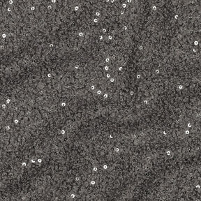 Strick-Bouclé Pailletten Uni | Poppy Fabrics – grau, 