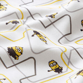 Baumwollpopeline Lizenzstoff Minion-Labyrinth | Universal  – wollweiss, 