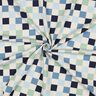 Baumwolljersey Karo | Poppy Fabrics – natur/blaugrau,  thumbnail number 3