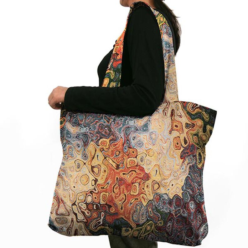 Jacquard Gobelin Abstrakte Kunst – blau/rot/gelb, image number 6