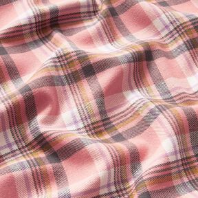 Baumwollflanell Karo – altrosa/altsilber, 