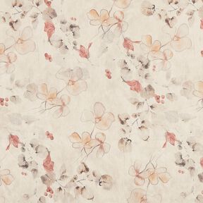 Stretchvelours mit Sherpa-Abseite zarte Blumen | Katia Fabrics – natur, 