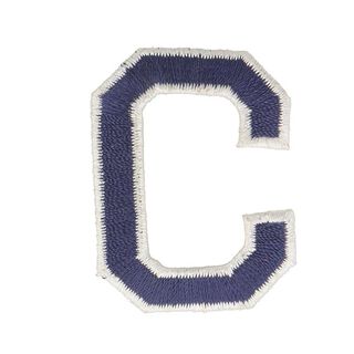 Applikation Buchstabe C [ Höhe: 4,6 cm ] – marineblau, 