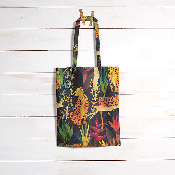 Outdoorstoff Canvas Leopard – schwarz, image number 10