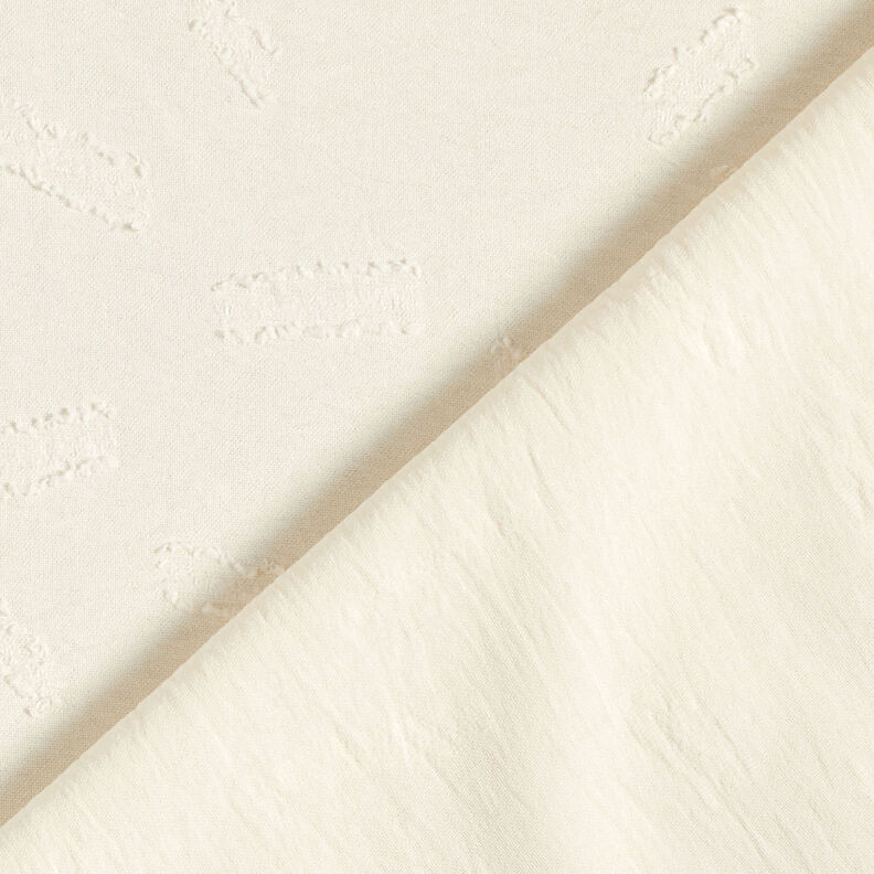 Jacquard Dobby Streifen – wollweiss, image number 5