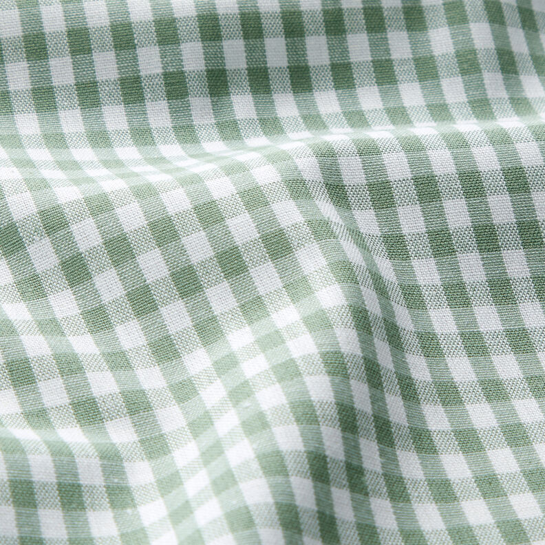 Baumwollstoff Vichykaro 0,5 cm – salbei/weiss,  image number 2