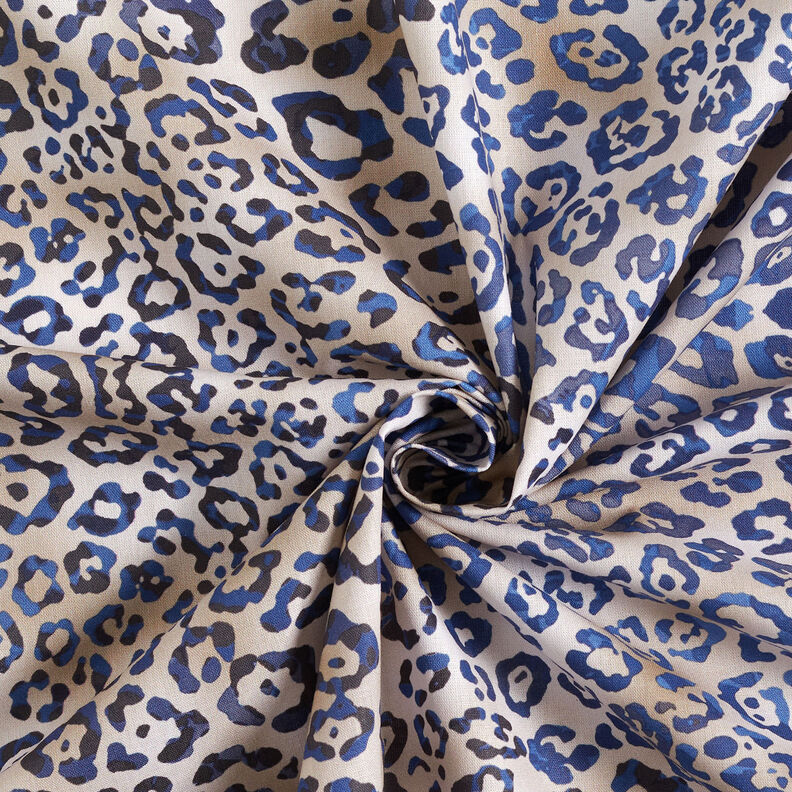 GOTS Baumwollpopeline Leomuster | TCC x LOOKS by Wolfgang Joop – indigo/helltaupe,  image number 5
