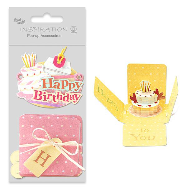 Pop-Up-Bastelset Geburtstag – rosa, image number 1