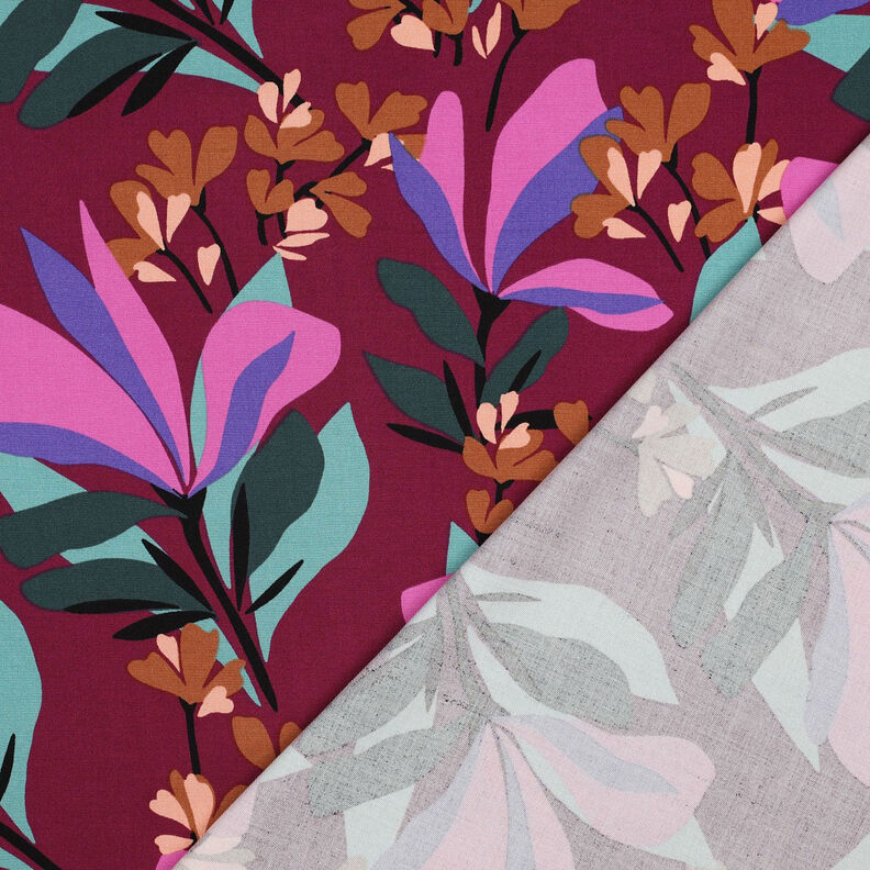 Viskosestoff Stretch Spring Garden | Nerida Hansen – malve/blautanne,  image number 4