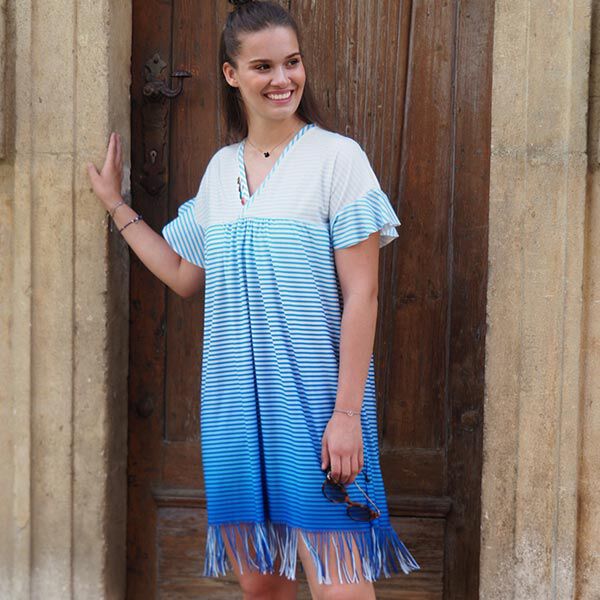 FRINGE ME Dip Dye Blue – blau | Albstoffe | Hamburger Liebe, image number 9